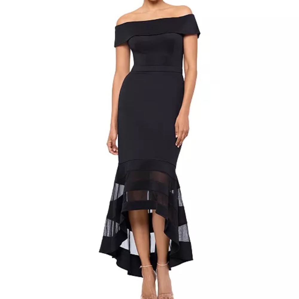 Elegant Off-Shoulder Black Dress